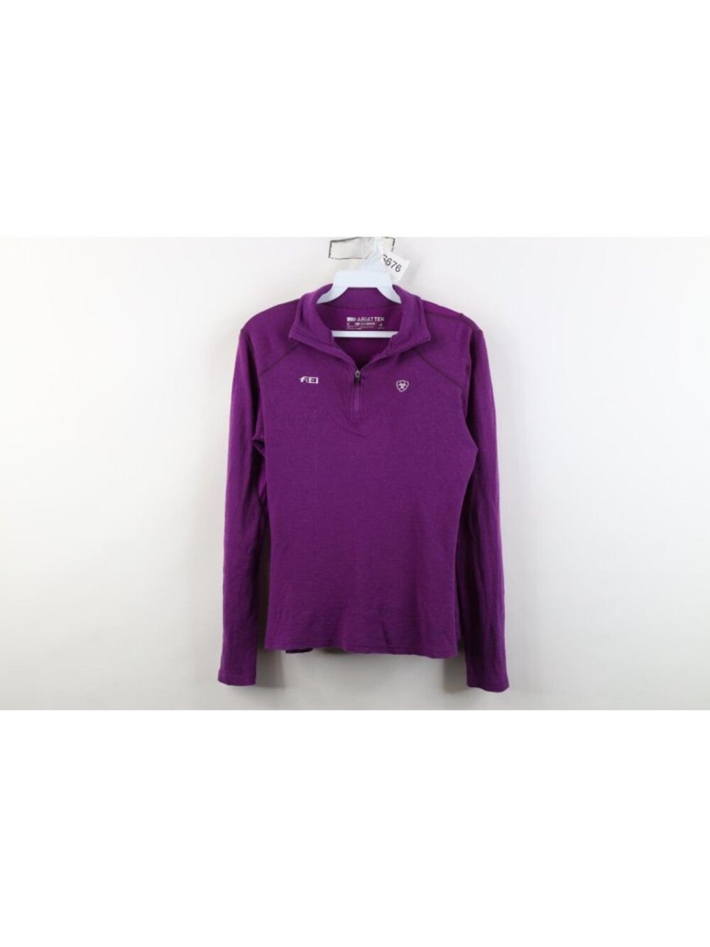 Ariat Tek Womens Medium Cold Series Merino Wool Knit 1/4 Zip Pullover Sweater